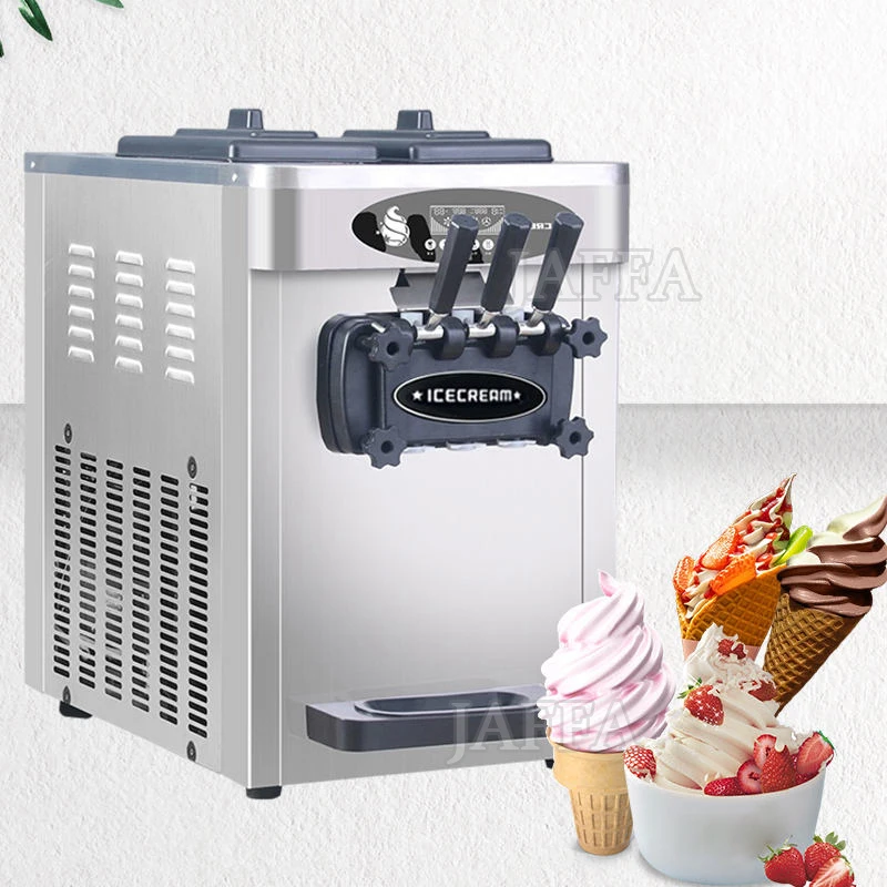 Commercial Soft Ice Cream Maker Single-Flavor Benchtop 1200W Countertop Vending Machine For Business Snacks Drinks