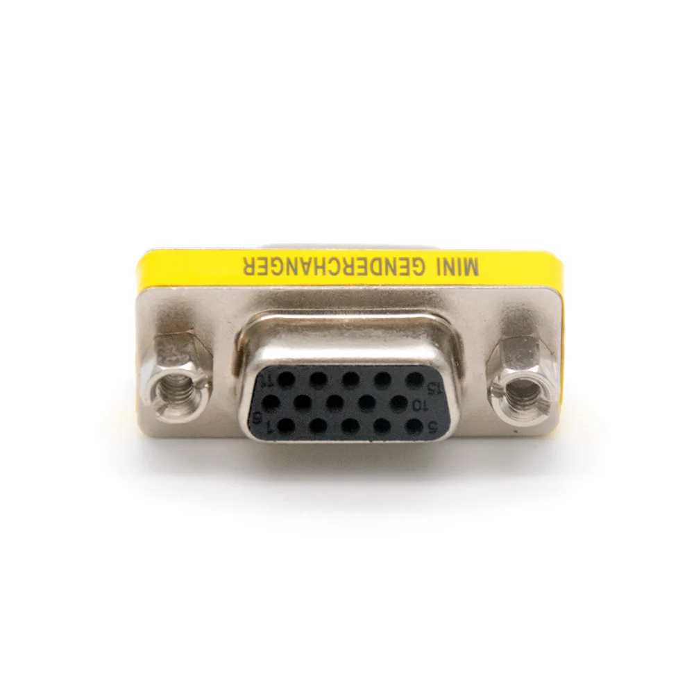 15 Pin VGA SVGA Gender Changer Adaptor Connector Female to Female Coupler Converter Monitor F/F DB15 Connector