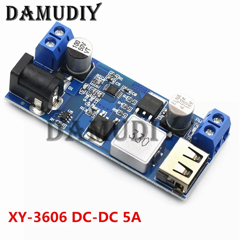 5pcs/1pc DC 5A Step-down Power Supply Module 24V/12V Wide Voltage 9-36V to 5V Power Converter XY-3606