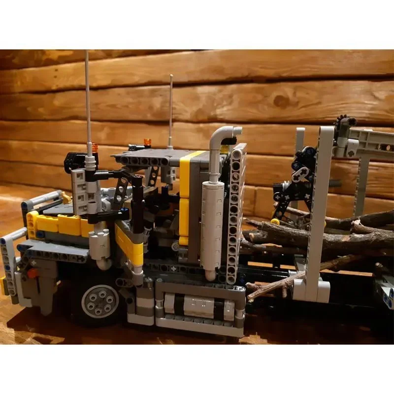 MOC-90622Forest LoggingTruck Assemblaggio Splicing Building Block Model2217Building Block PartsBuilding BlockToy di compleanno per bambini