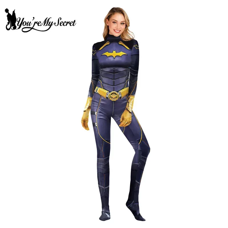 [คุณความลับของฉัน] เกราะซูเปอร์ฮีโร่พิมพ์คอสเพลย์เครื่องแต่งกายบอดี้สูทปาร์ตี้ฮาโลวีนJ Umpsuitสําหรับผู้หญิงผู้ชายบอดี้สูท
