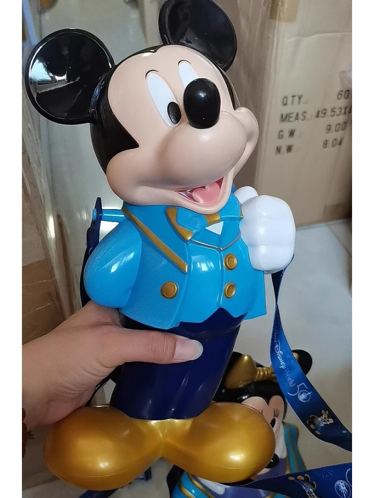 Disney 50° anniversario souvenir - Secchio per popcorn di Topolino da 30 cm Tazza per bevande fredde di Minnie e ornamenti in PVC Regali di compleanno per bambini