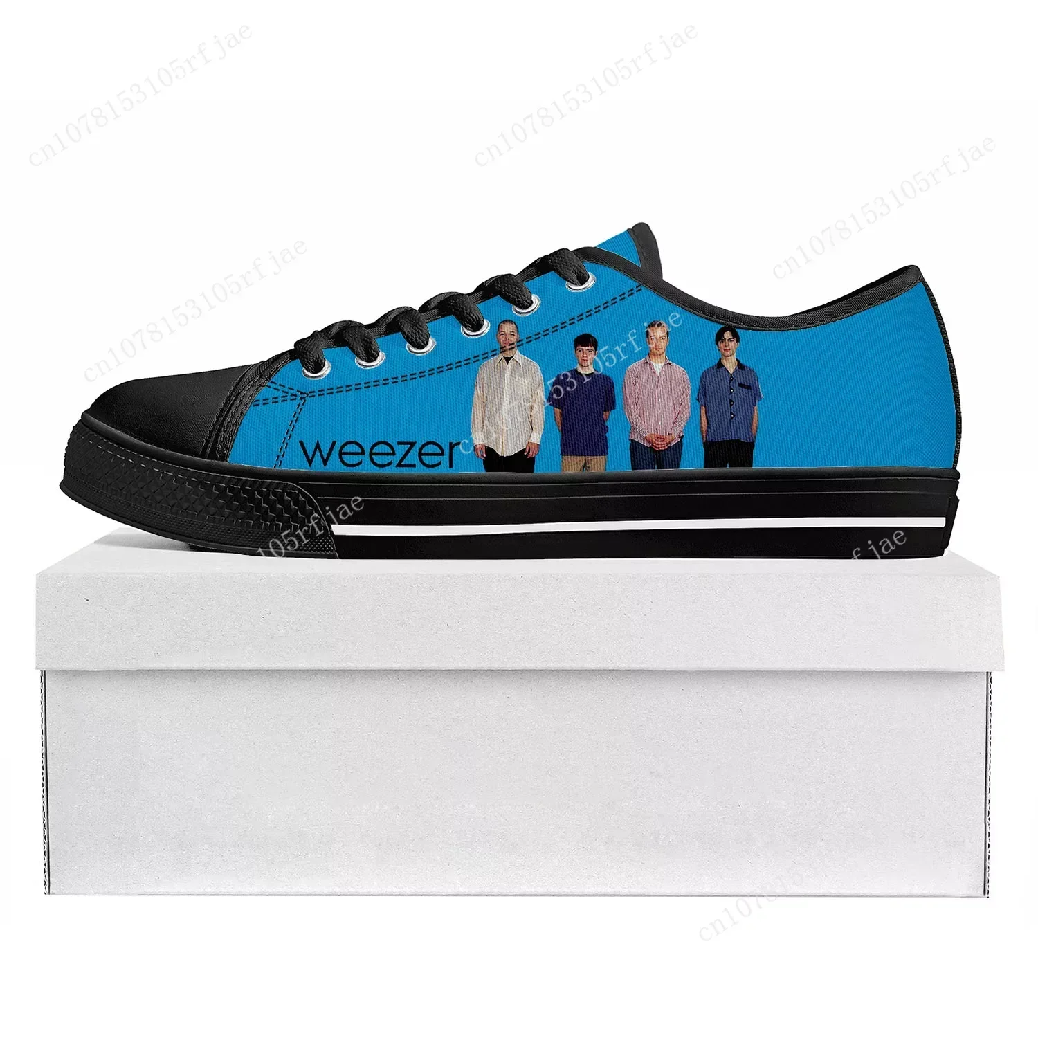 Weezer Pop Rock Band Low Top High Quality Sneakers Mens Womens Teenager Canvas Sneaker  Prode Casual Couple Shoes Custom Shoe