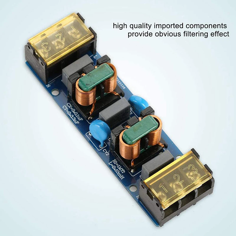 【25A 6A Power Supply Filter EMI High Frequency 2 Stage Power Supply EMI Filter Low-pass Filter Board -Frequency Conversion】