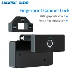 Hole Free Intelligent Electronic Fingerprint Drawer Lock File Storage Cabinet Locker No Drill Siamese Furniture Smart Door Lock