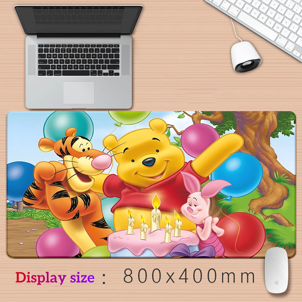 MINISO Winnie The Pooh Large Mousepad XXL Pad Keyboard Gaming Accessories HD Mouse Mats Game Office Computer PC Laptop Desk Mat