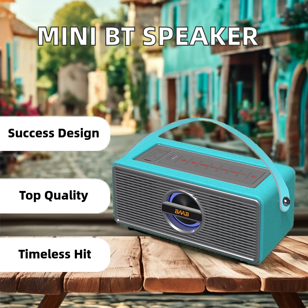 YYHC-Portable Bluetooth speaker with rechargeable battery connector Mini stereo USB/SD area with microphone port