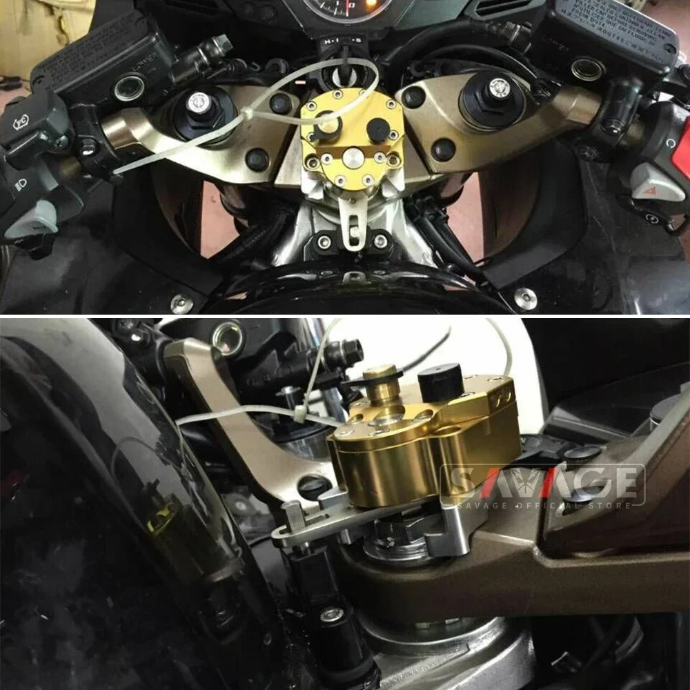 Per HONDA VFR800F VFR800Fi VFR800 VTEC VFR 800 F FI Ammortizzatore di Sterzo Stabilizzatore Moto Regolabile Invertito di Sicurezza