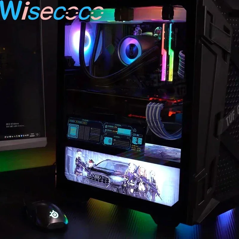 Wisecoco 8.8 بوصة شاشة ثانوية IPS 1920x480 شاشة الكريستال السائل شريط طويل وحدة المعالجة المركزية GPU مراقبة درجة الحرارة لراسبيري Pi Aida64