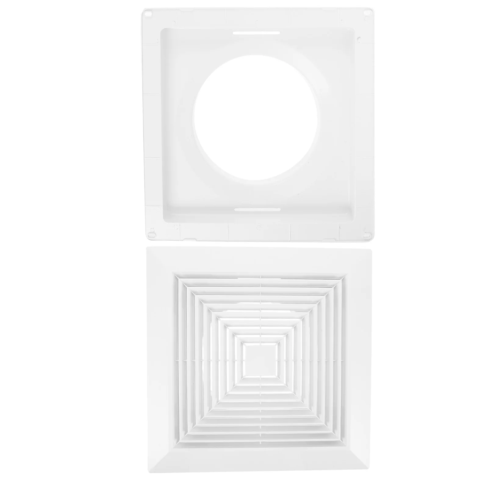 13.4x13.4 Inch Square Ceiling Diffuser with Spring Buckle Panel - Modern Bathroom Vent Cover Replacement for Exhaust Fan Air
