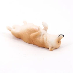 Simulation lying posture sleeping Shiba Inu model pet dog small ornament home puppy decoration