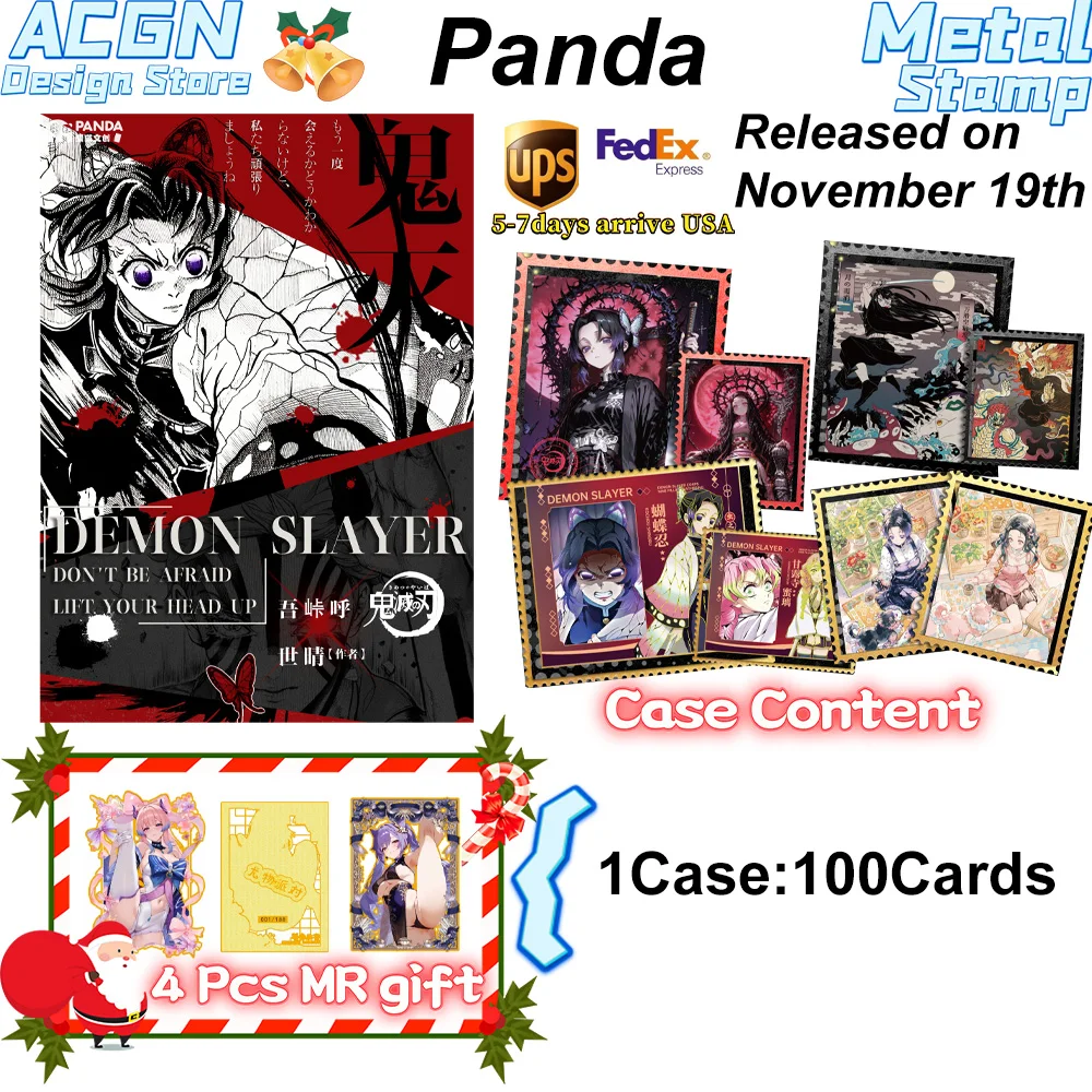 

Оптовая продажа, последняя серия креативных металлических штампов с пандой 2025, лезвие убийцы демонов, аниме-карта, подарки на день рождения для мальчиков и девочек