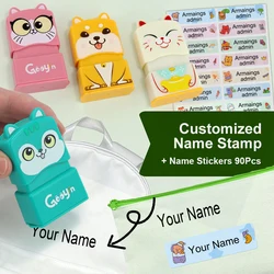 Custom Name Stamp for Kindergarten Clothes | Waterproof & Washable Personalized School Labels | Student Clothing Name Seal