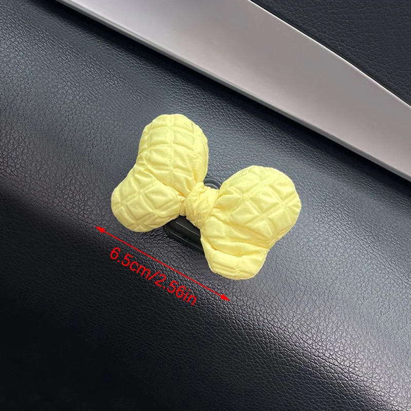 Cute Bow Clutch Decoration Car Wiper Turn Signal Switch Ornaments Kawaii Bowknot Car Wiper Doll Auto Interior Accessories