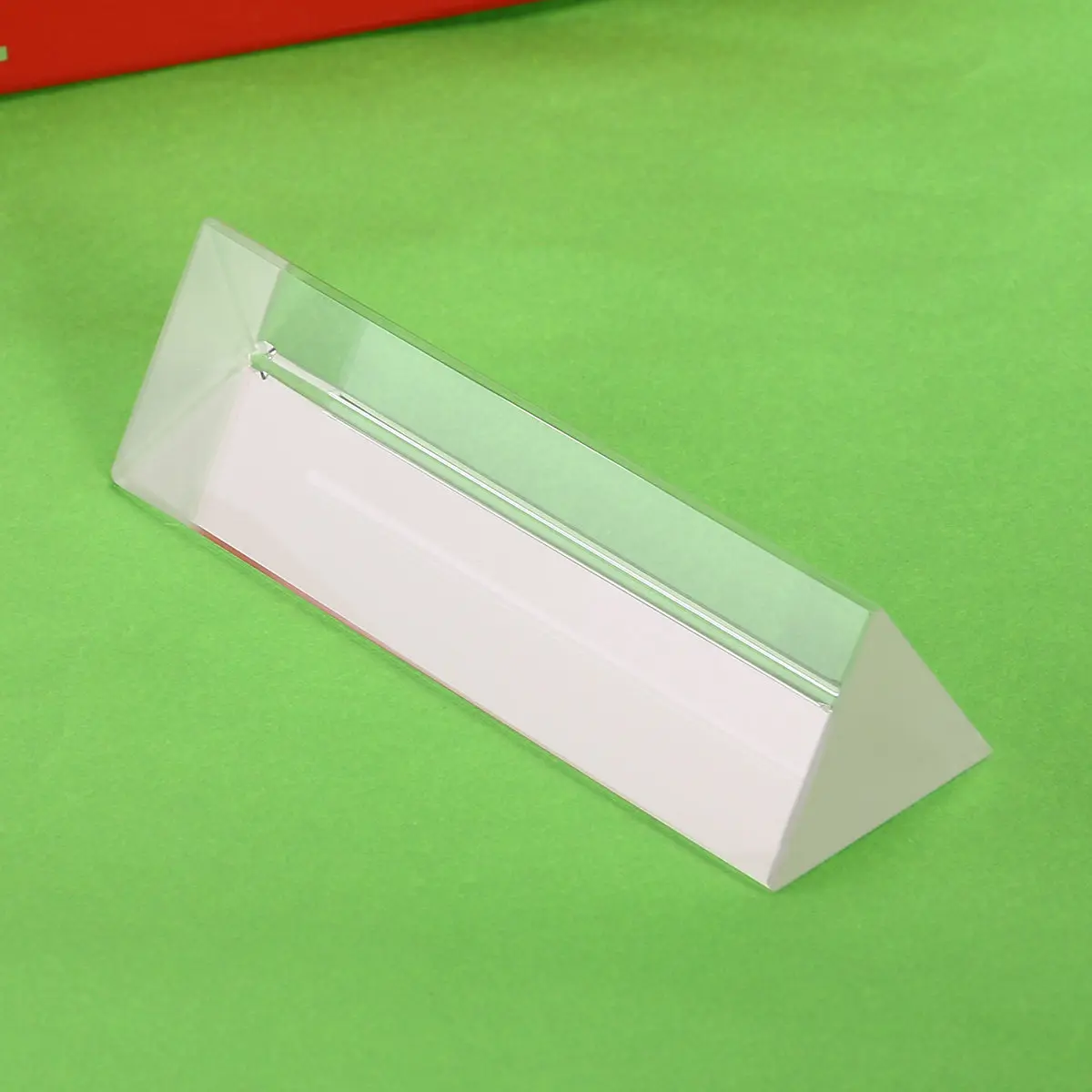 Crystal Optical Triangular Prism 100X30X30Mm Durable Physics Teaching Tool Light Spectrum Experiment Precise Cutting Glass