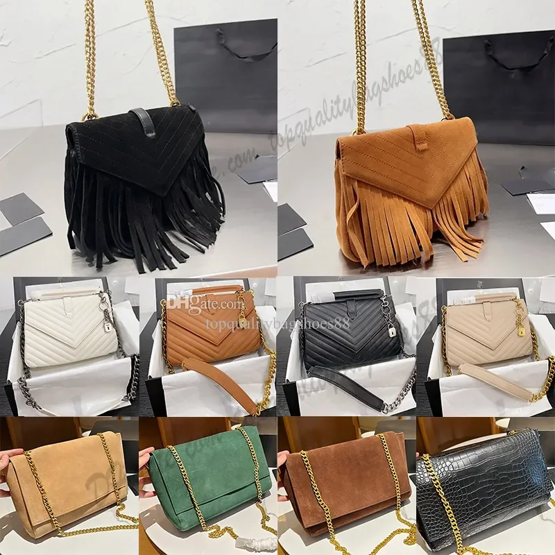 

Leather Reversible Kate Chain Bag Tassels Shoulder Bags Luxury Designer Flap Magnetic Snap Crossbody Bags Handbag Women Purse