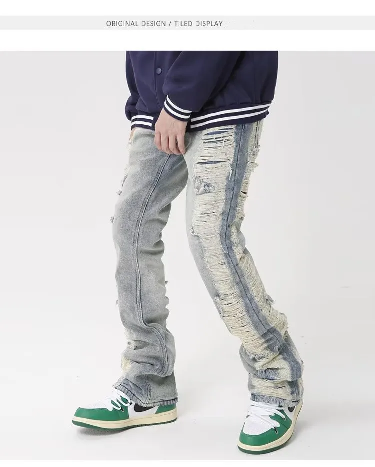 2026 Ropa Grunge Y2K Streetwear Zerrissene Baggy Jeans Hosen Herrenkleidung Gerade Hip Hop Gothic Denim Hosen Pantalon Homme – Detail 12