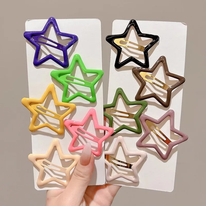 5 PCS Big Star Cloud BB Hairpins Hair Side Clips for Kids Girls Hair Accessories