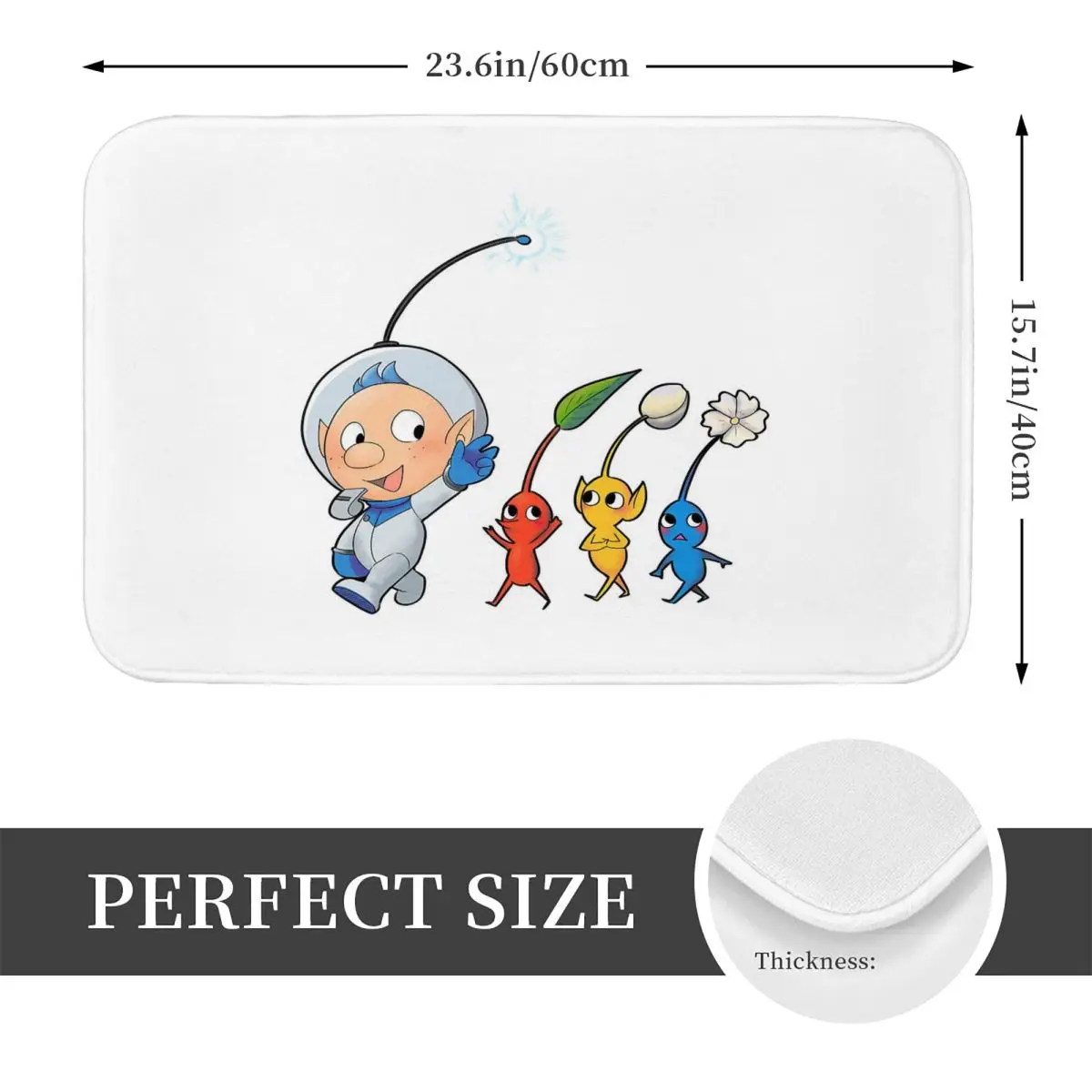 Pikmin Non-slip Doormat Floor Mat Durable Carpet Rug for Kitchen Entrance Home Balcony Footpad Mats