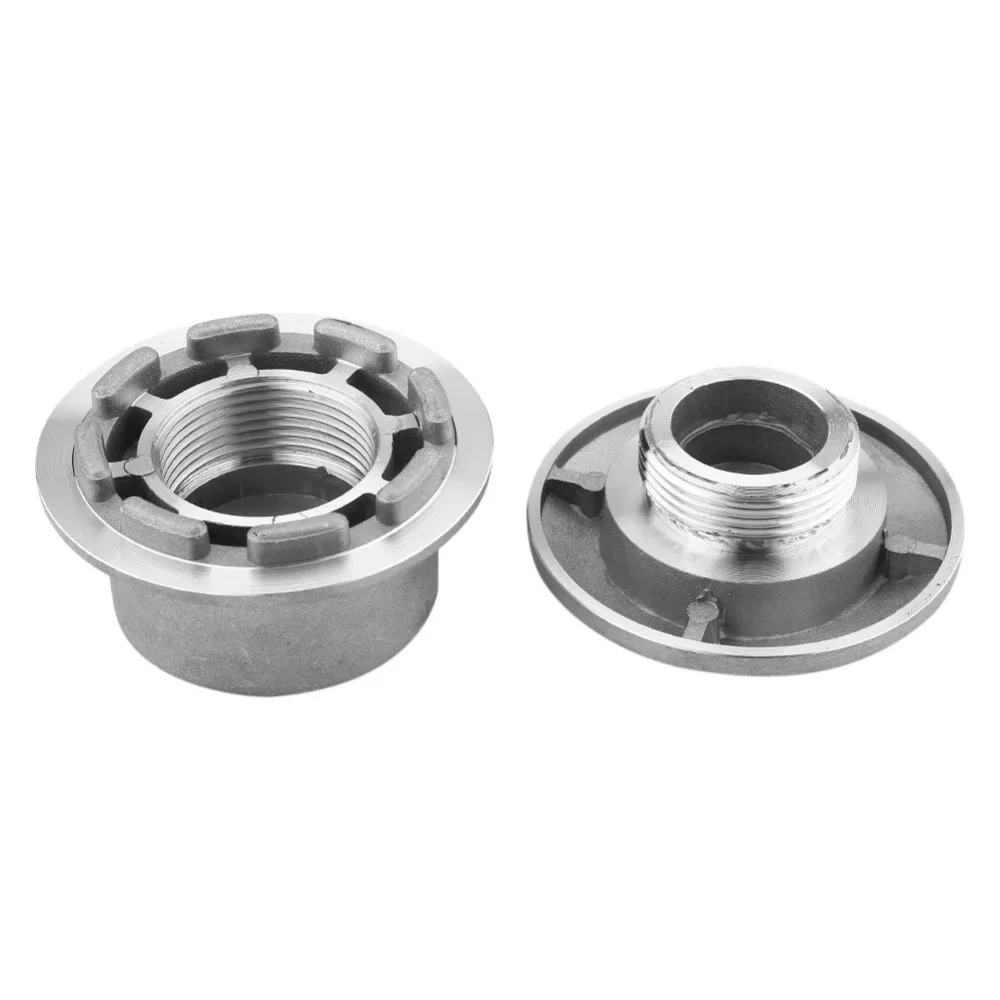 Cabezal Universal de aluminio para cortacésped, desbrozadora con 4 líneas, hilo de nailon, color plata