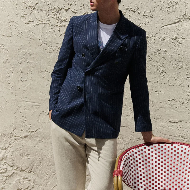 Men's casual winter-spring suit jacket - Fashionable and elegant, featuring a business-style men's suit jacket.-UC00015