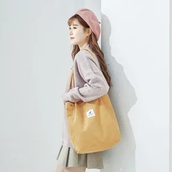 Bags for Women 2024 Corduroy Shoulder Bag Reusable Shopping Bags Casual Tote Female Handbag for A Certain Number of Dropshipping