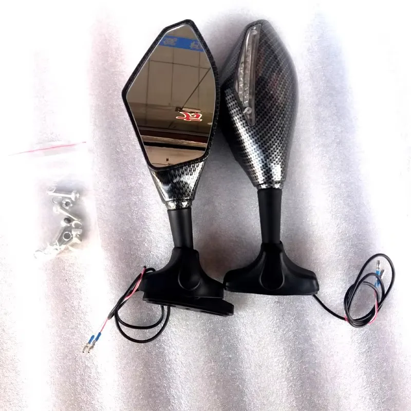 Motorcycle Rearview For Kawasaki ZX7R 1996 2003 1997 1998 1999 2000 2001 2002 Mirror with Integrated Turn Signal for ZX-7R 96 07
