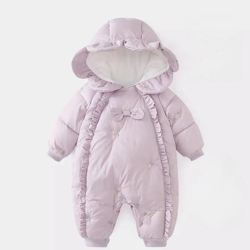 2025 Winter One-piece Clothes Super Cute Princess Foreign Style Warm Cotton Clothes Going Out