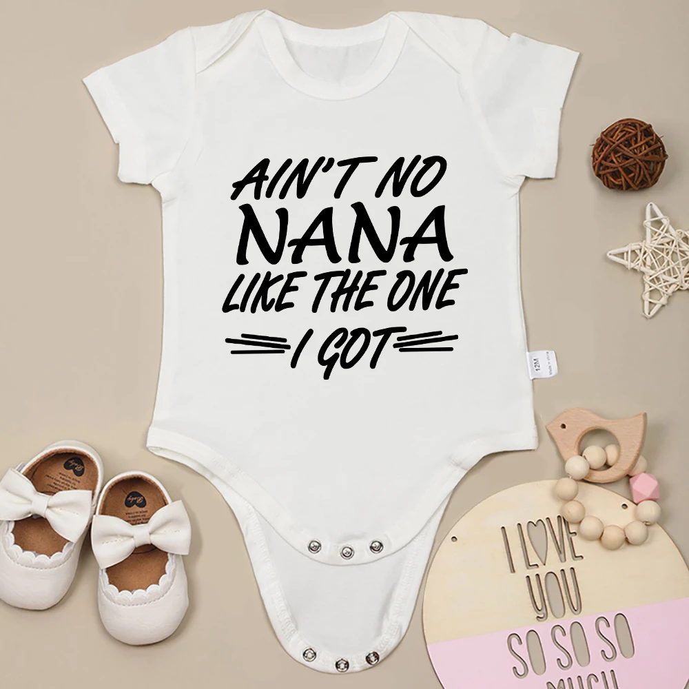 

High Quality Cotton Baby Girl Clothes Grandma Gift Onesie Short Sleeve Cozy O-neck Home Newborn Boy Bodysuits Fast Delivery