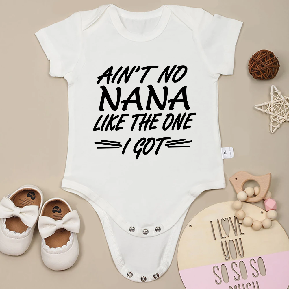 High Quality Cotton Baby Girl Clothes Grandma Gift Onesie Short Sleeve Cozy O-neck Home Newborn Boy Bodysuits Fast Delivery