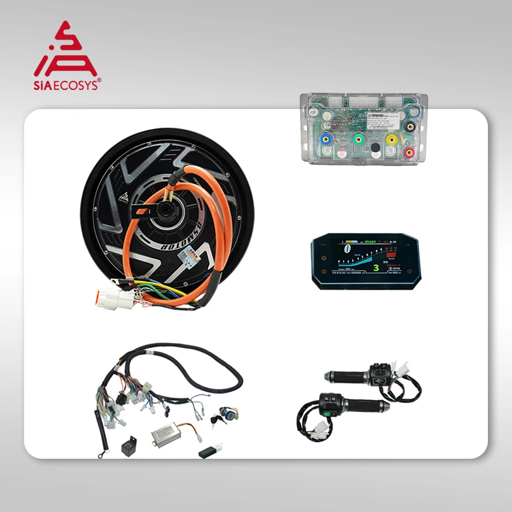 

QSMOTOR QS219 10x2.15 inch 72V 1500W V1 Electric Scooter BLDC Hub Motor Conversion Kit with Fardriver ND72260-X80 Controller