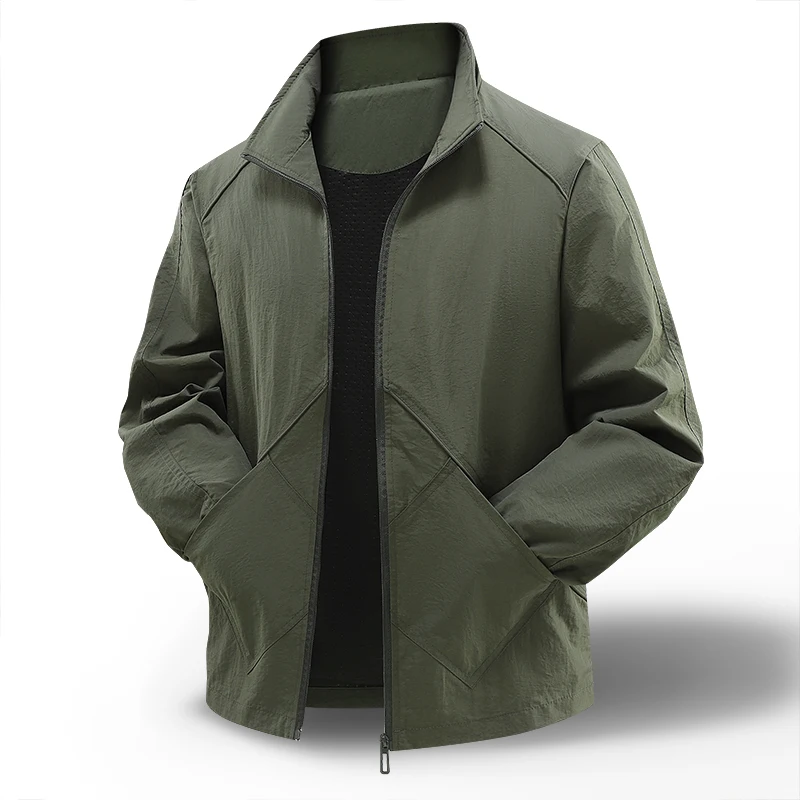 

Мужская повседневная куртка с разноцветным воротником-стойкой, трехмерный пошив + дизайн с большим карманом, доступны несколько вариантов цвета, незаменимая для повседневных поездок на работу/легких видов спорта на открытом воздухе весной и осенью