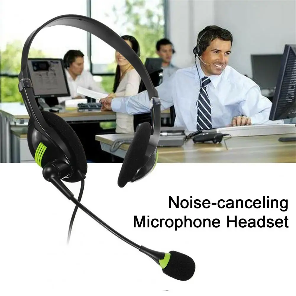 USB Headset With HD Microphone For PC Multi-Key Control 3.5mm Call Center Wired Headphones HD Microphone For PC /Laptop/Computer