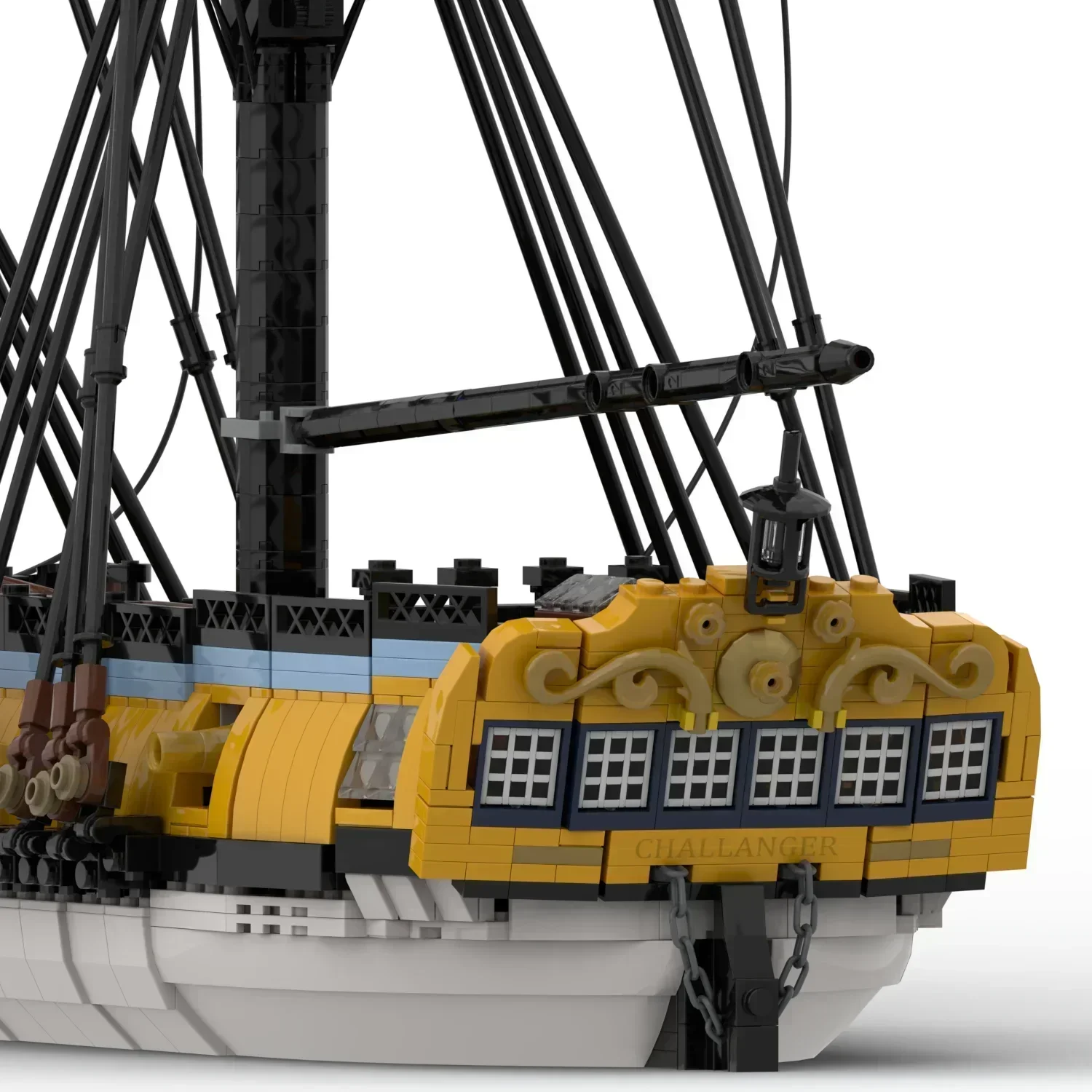 Moc Building Bricks Sloop of War HMS Challenger Model Boat Technology Modular Blocks For  DIY Sets Assembly Gifts Toys