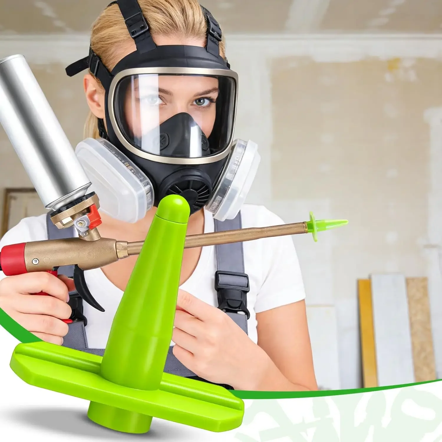 Upgraded Polyurethane Foam Spray Gun Nozzle Fan Shape Dispensing Tip for Construction Sealant Insulation Tool