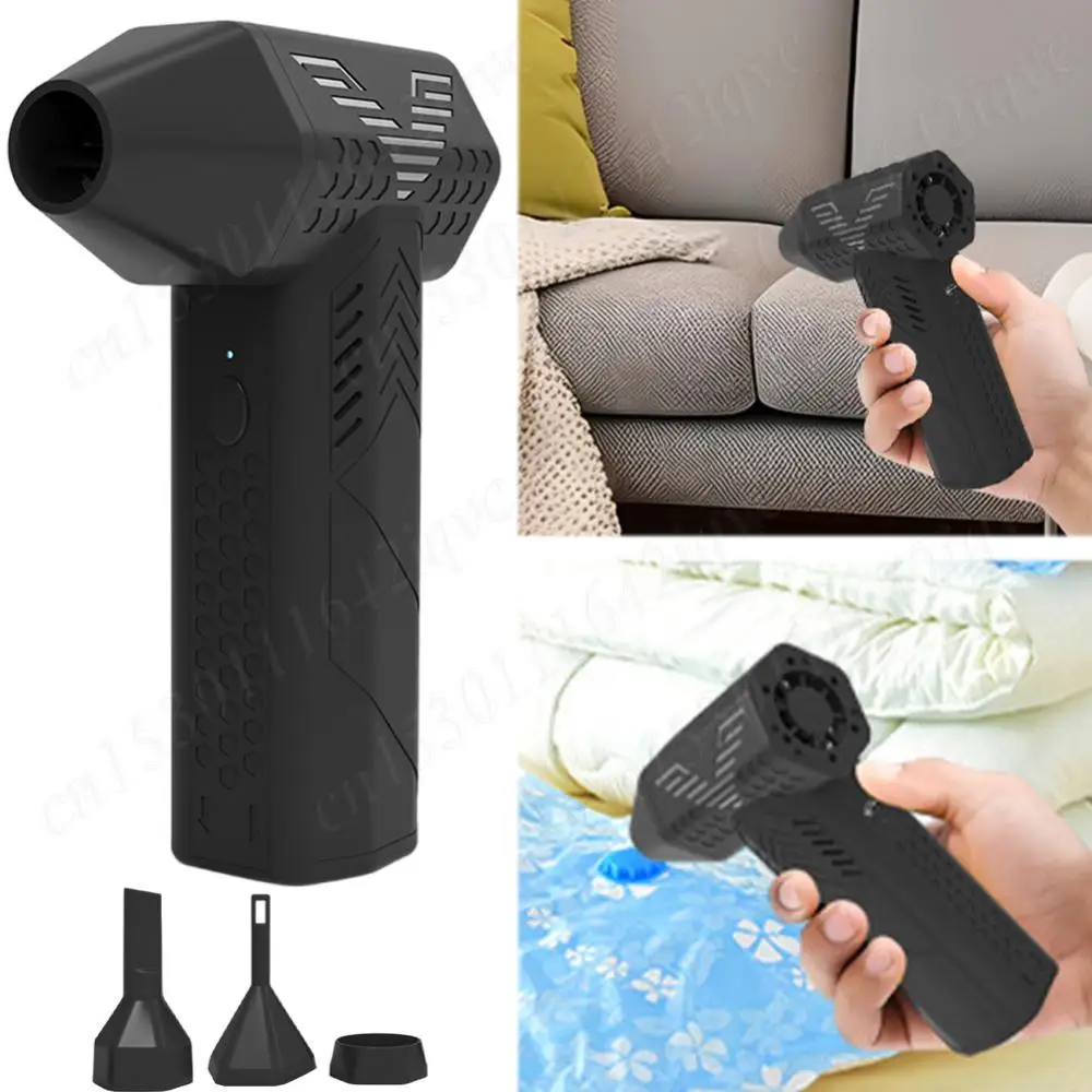 Mini Turbo Jet Fan 80000RPM Handheld Duct Fan Rechargeable Air Duster Violent Fan Electric Air Blower for Computer Keyboard Car