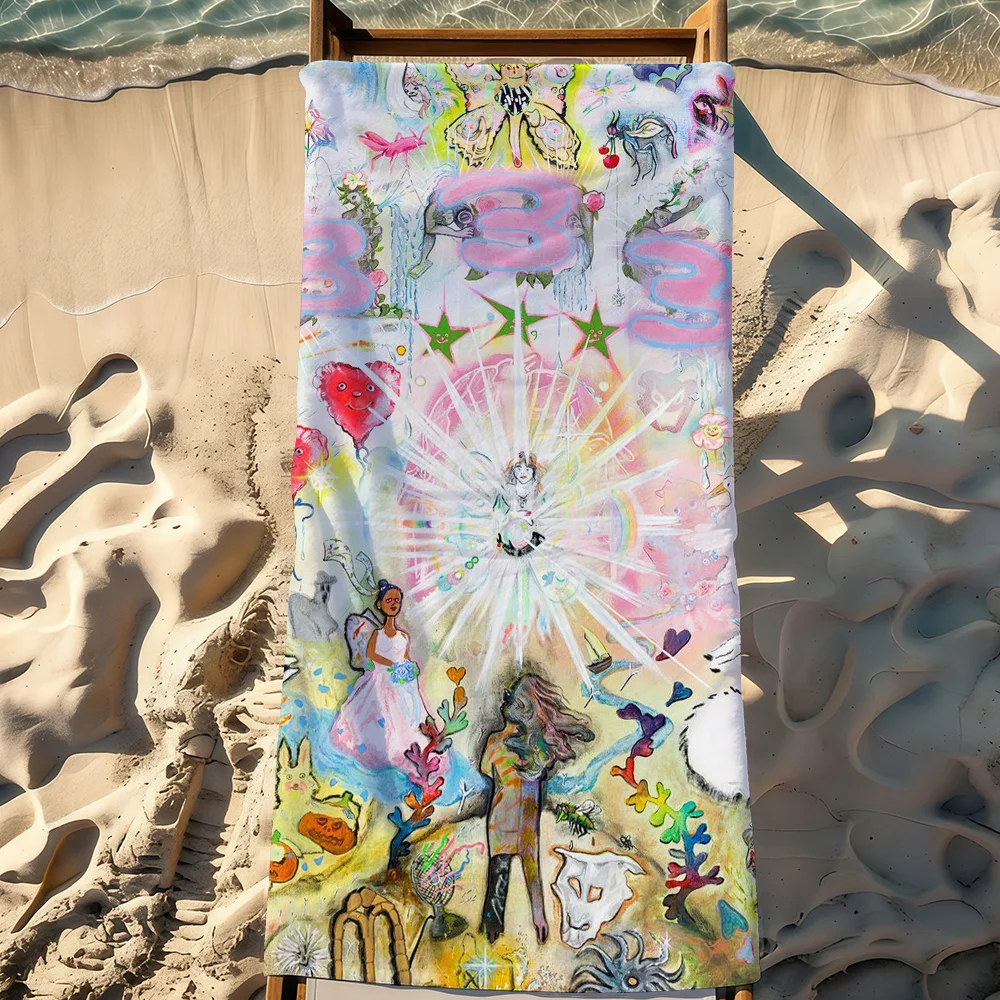 Rapper B-Bladee Singer Towel Sports Quick Dry Travel Camping Gear Sandproof Soft Light Large Beach Towel
