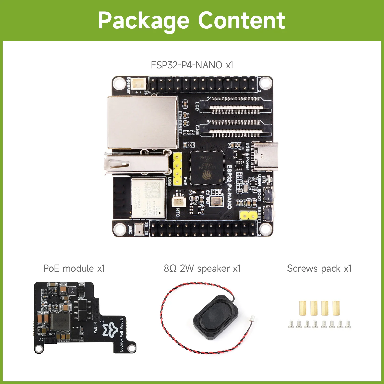 

Плата разработки ESP32-P4-NANO, на базе чипа ESP32-P4 с двухъядерным и одноядерным процессором RISC-V, поддерживает Wi-Fi 6