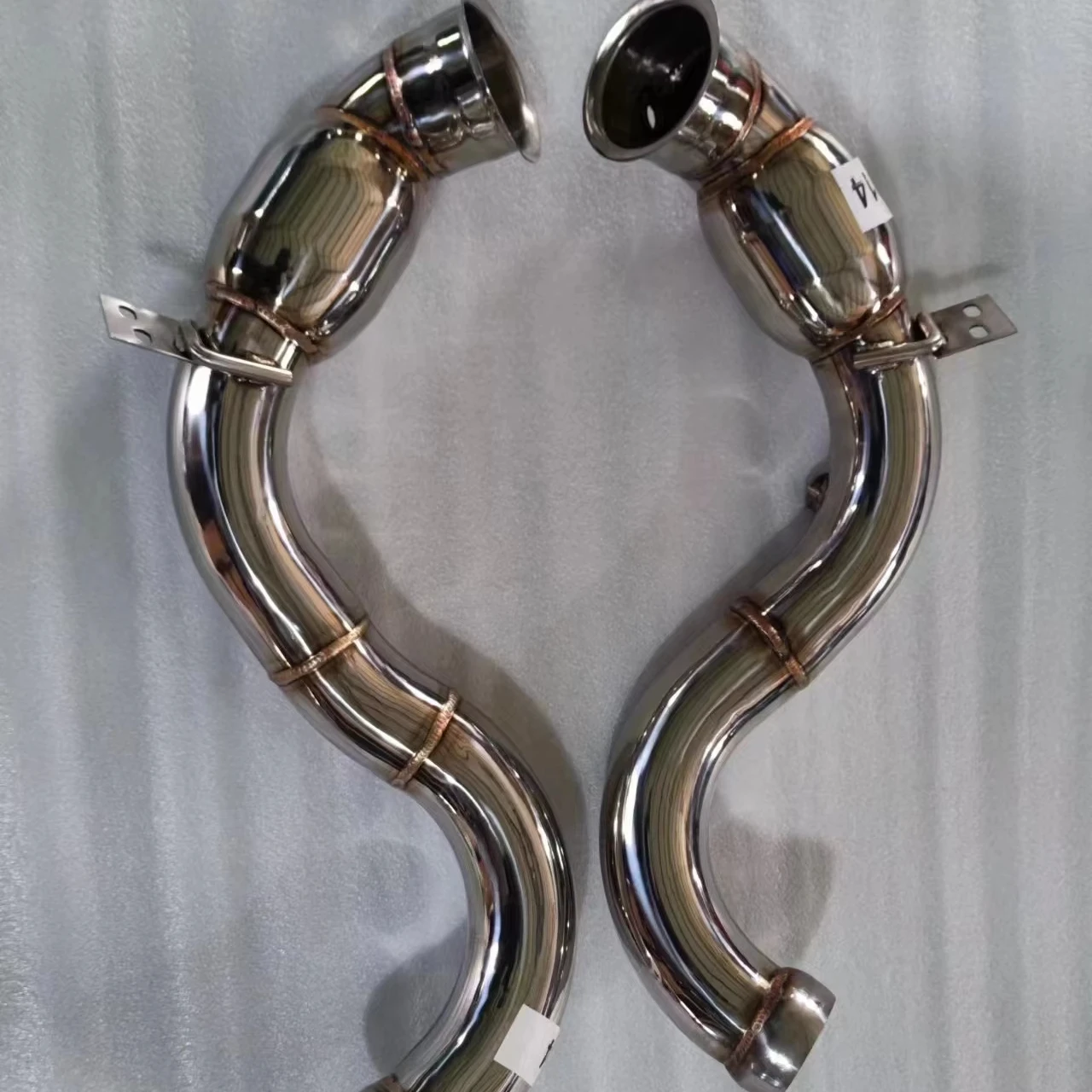 Exhaust Downpipes for Mercedes Benz W205 C63 C63S AMG 2015-,SS304