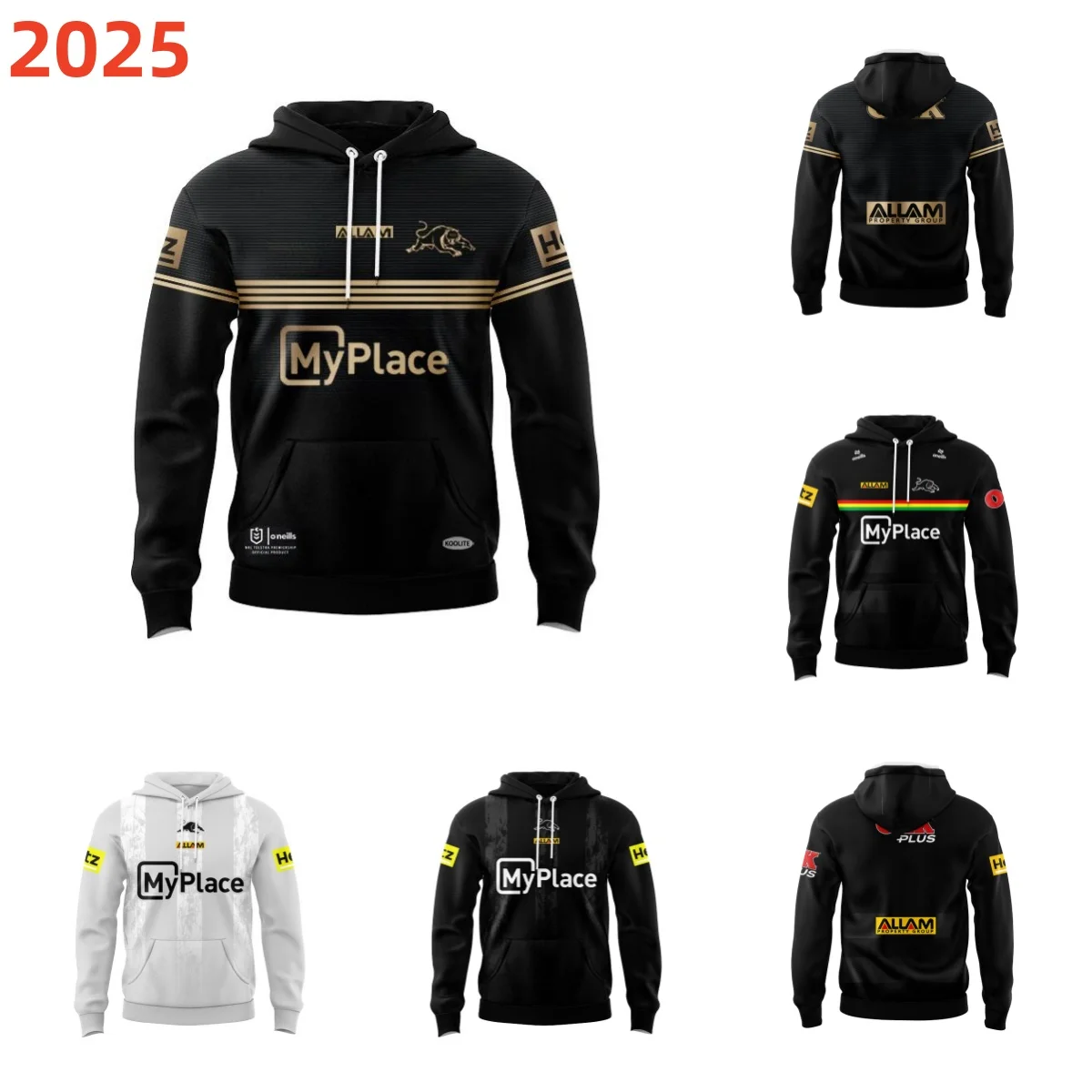 Australia Penrith Panthers 2025 Reserve Jersey Sizes; S-5XL-HOODIE