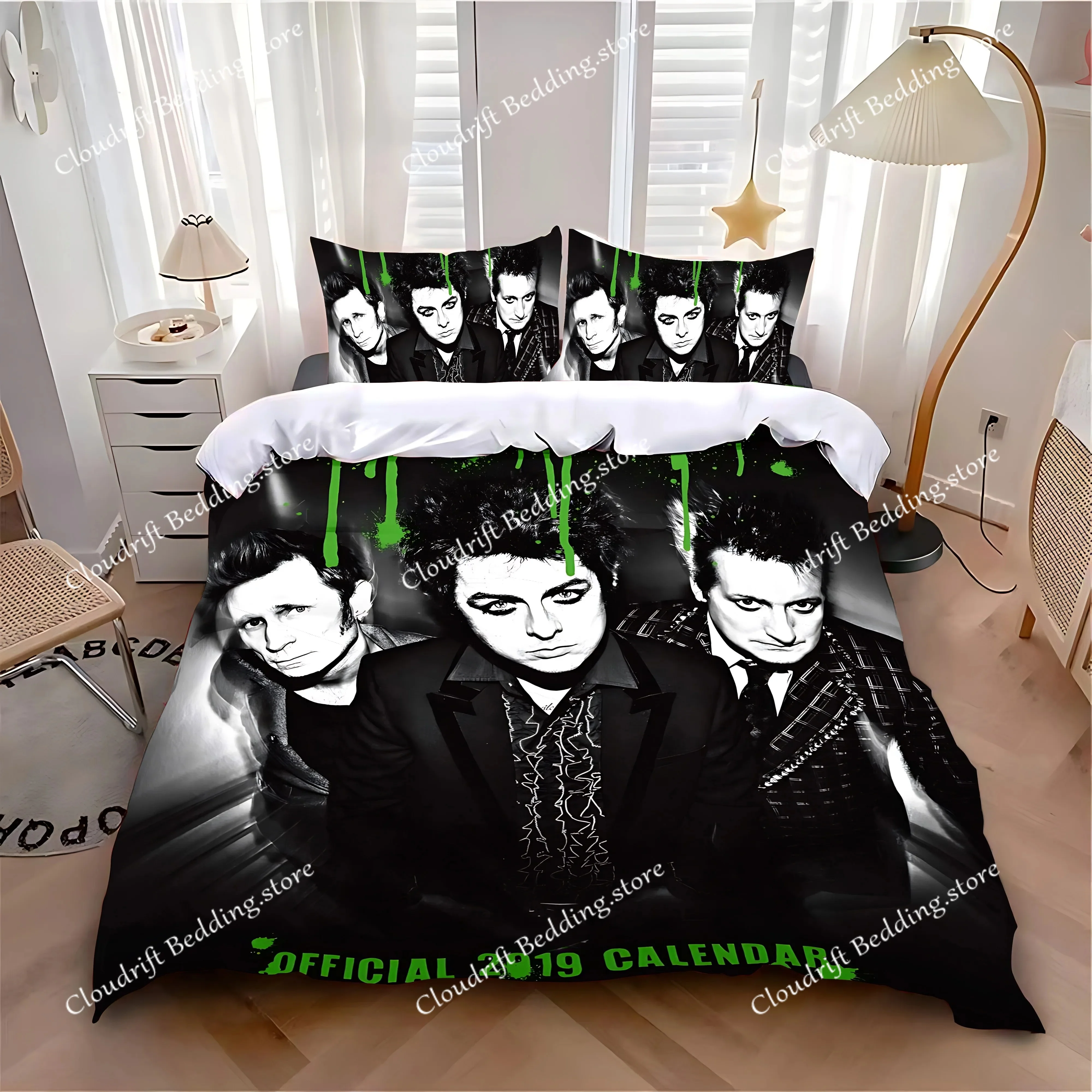 New Duvet Cover Pillowcase Bedding Set Rock Band G-Greendays Adult Boy Girl Bedroom Decoration Children Single Double Large Size