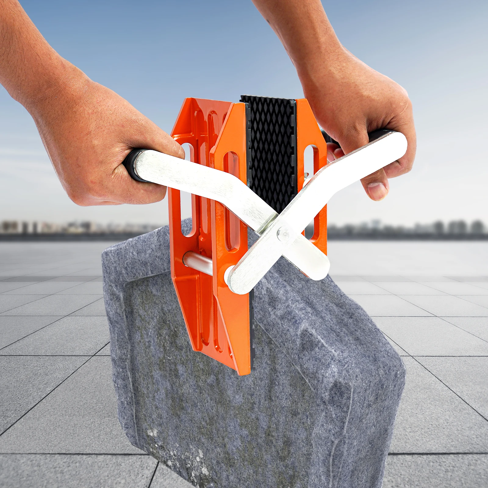 Professional Material Handling Clamp, 200KG Load Capacity for Glass/Tile/Marble, Non-Slip Rubber Grips for Smooth/Rough Surfaces