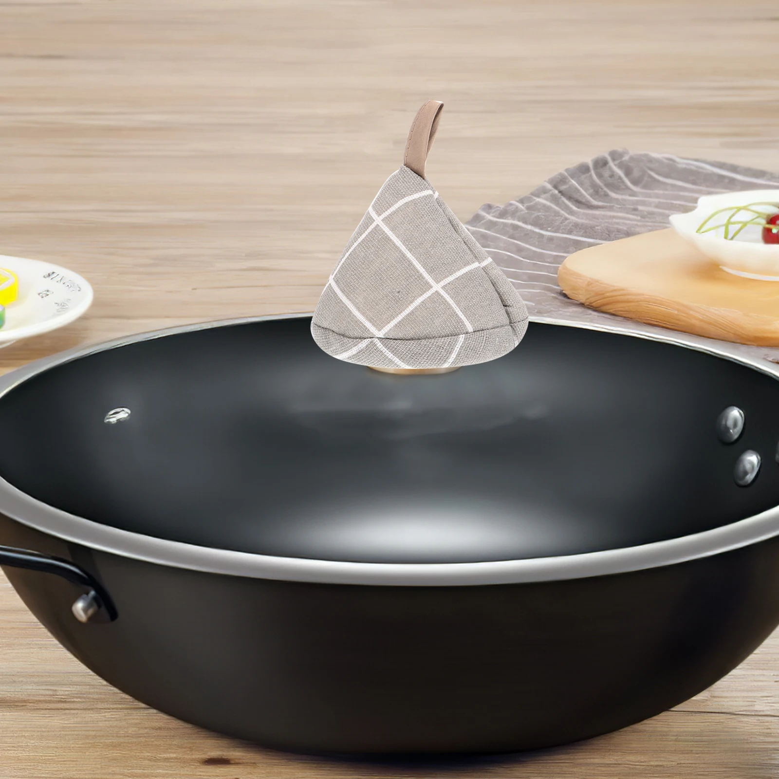 

2 шт., ручка крышки кастрюли, термостойкие чехлы, треугольная ручка, защита от ожогов, ручка крышки кастрюли, рукав, кухонный гаджет