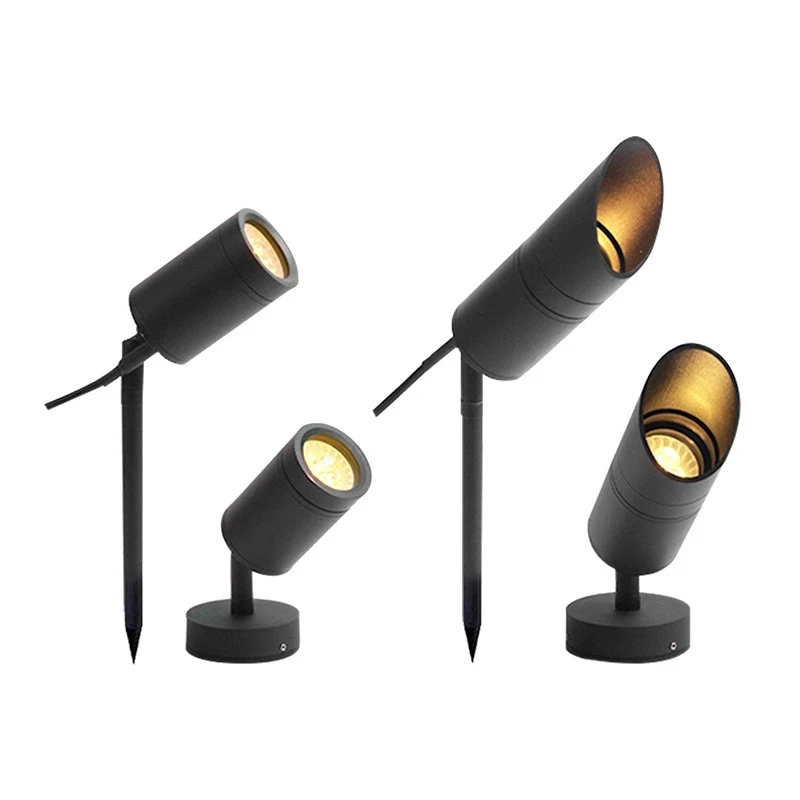 

Светодиодный садовый светильник для газона 7W 12W 18W, уличный, водонепроницаемый IP65, 220V/110V/12V/24V, ландшафтный светильник-колышек, прожектор COB для садовых дорожек