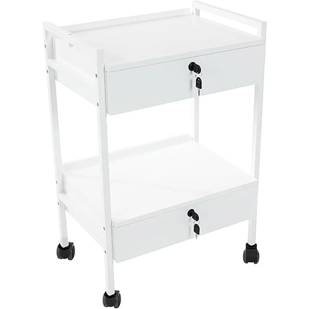 

Pro Medical Dental Mobile Utility Cabinet & Cart with Steel Frame and Two Drawer