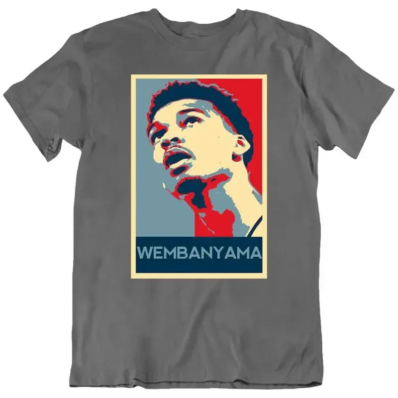 Wembanyama Hope Vector Face Players Team Sport Fans Lover T Shirt New