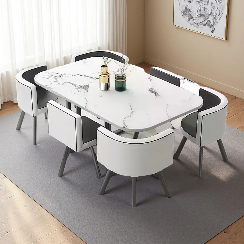 

Extendable Dining Room Table Wood Contemporary Design With Chairs Kitchen Restaurant Use Mesa Redonda Comedor Professional