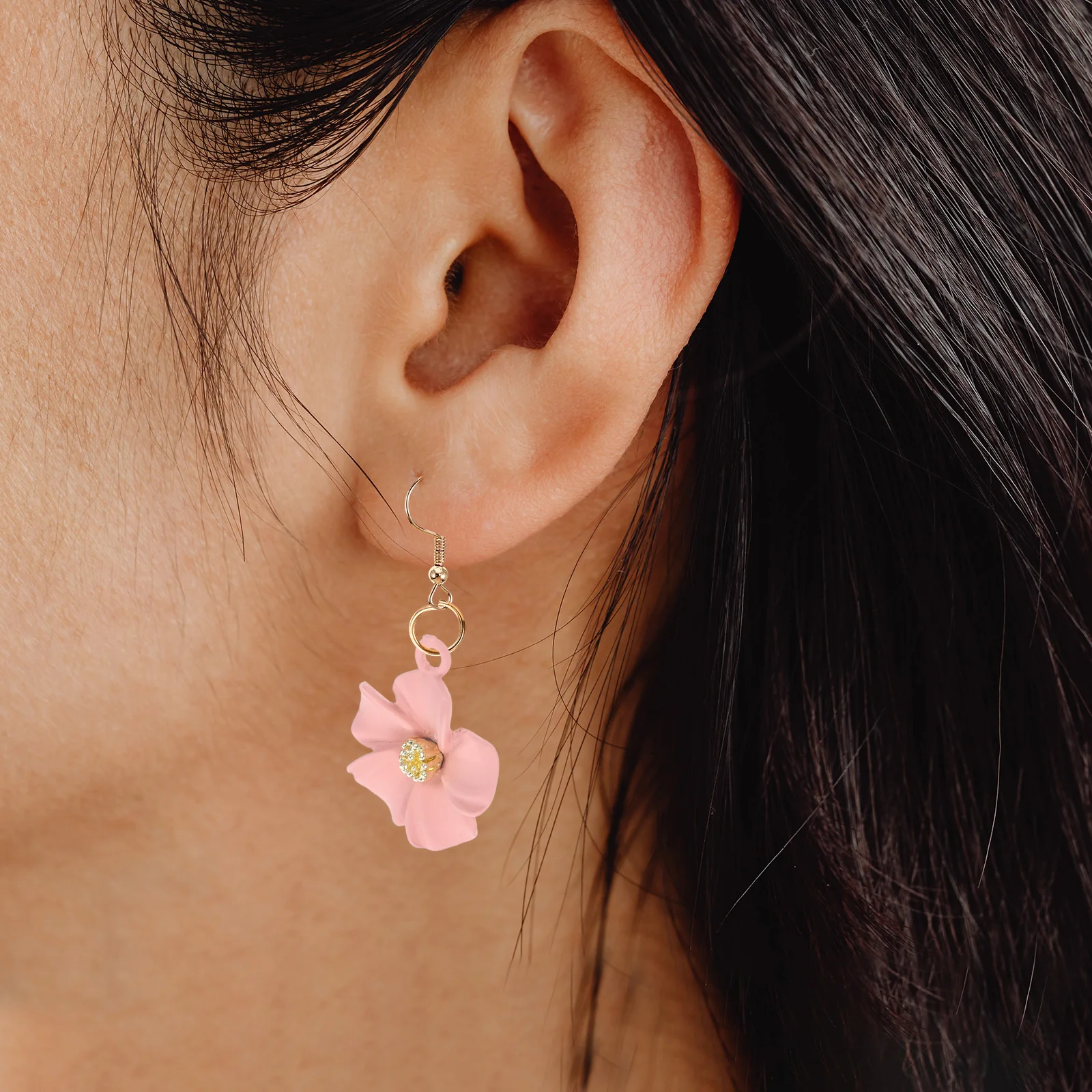 

10 Pcs Water Drop Flower Earrings Vintage Jewelry Acrylic Bracelet Making Beads