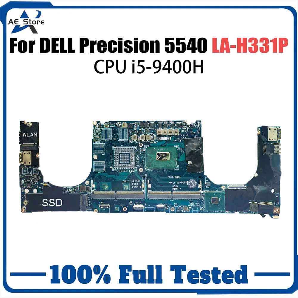 

LA-H331P Mainboard For Dell Precision 5540 XPS 7590 Laptop Motherboard With i5-9400H CPU CN-0205NX 0205NX Tested