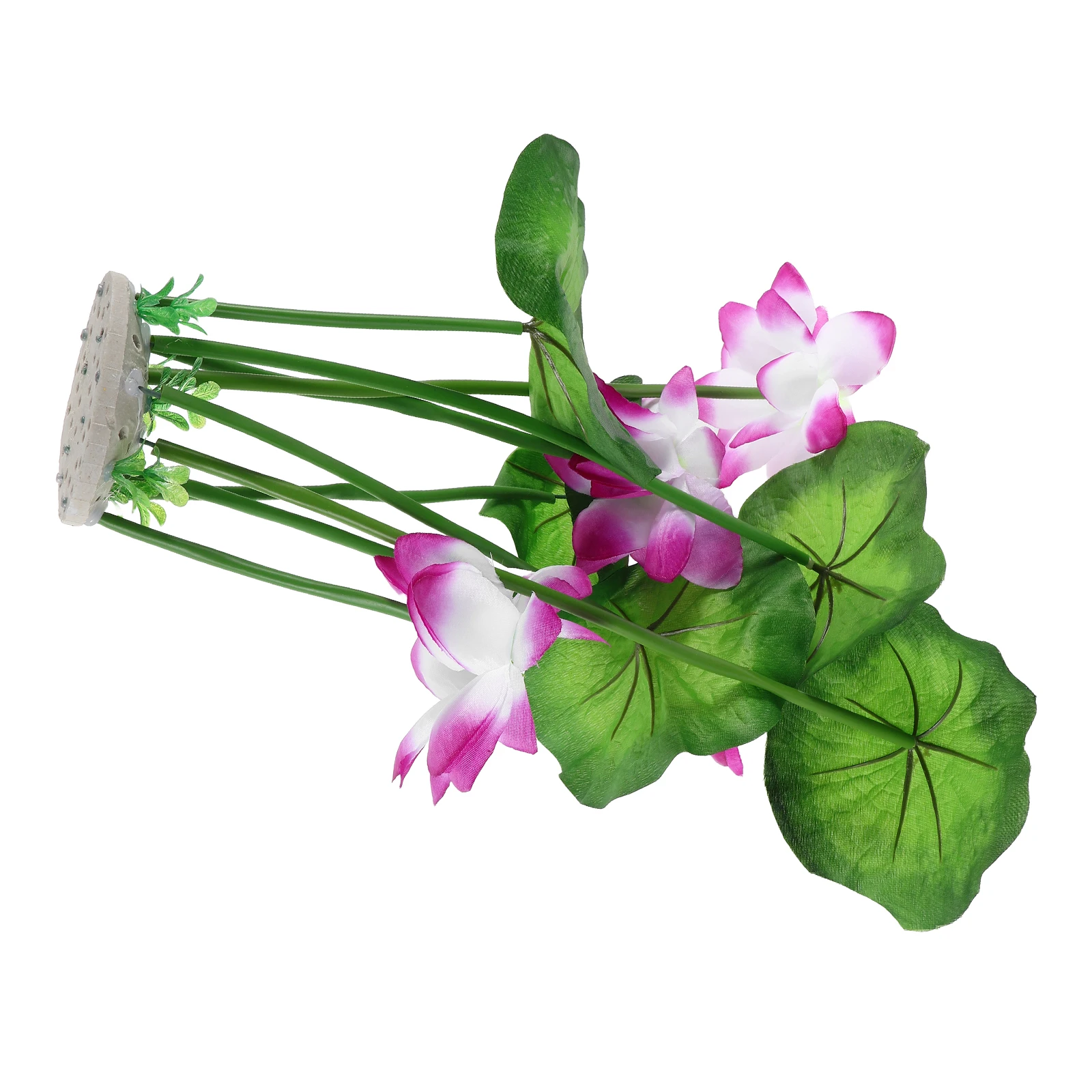 

Artificial Aquarium Plants Plastic Decorations for Fish Tank Unique Lotus Small Size Easy Maintenance Longlasting